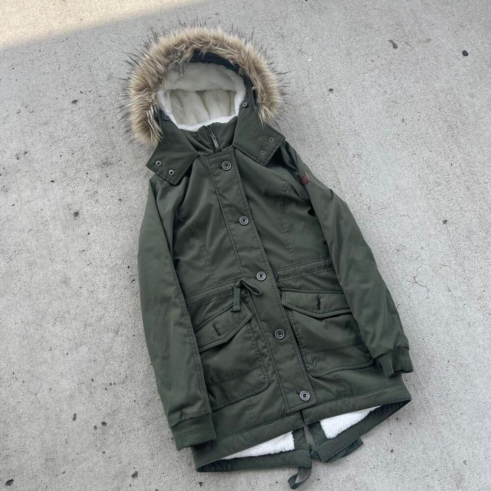 Vintage Hollister Faux Fur Parka Jacket